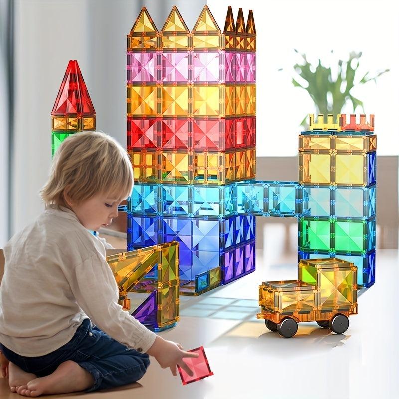 Magnetic Track Tube Building Blocks Puzzle Set