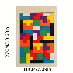 Wooden Blocks Puzzle Educational Fun Toys Gift