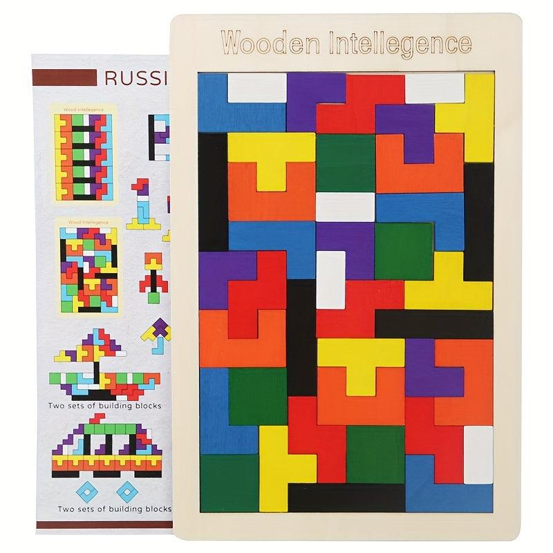 Wooden Blocks Puzzle Educational Fun Toys Gift