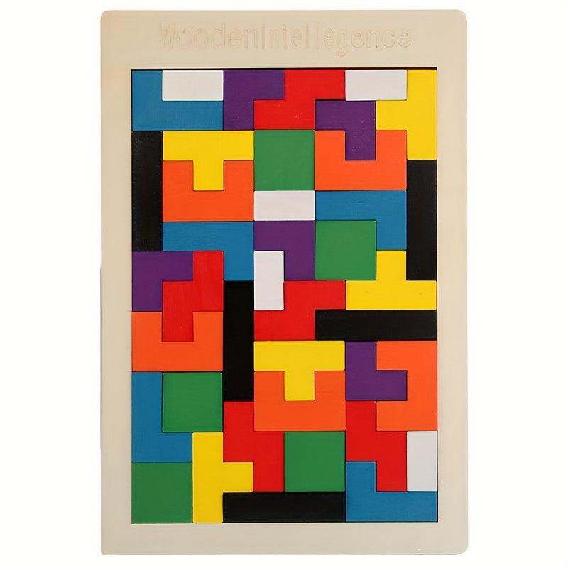 Wooden Blocks Puzzle Educational Fun Toys Gift