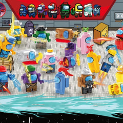 16pcs Cartoon Character Building Blocks Toys DIY Gift Set