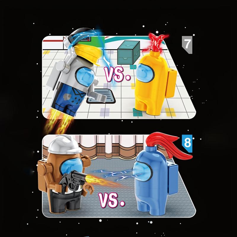 16pcs Cartoon Character Building Blocks Toys DIY Gift Set