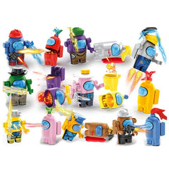 16pcs Cartoon Character Building Blocks Toys DIY Gift Set
