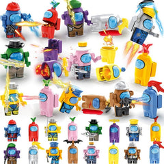16pcs Cartoon Character Building Blocks Toys DIY Gift Set