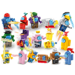 16pcs Cartoon Character Building Blocks Toys DIY Gift Set
