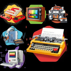 Retro Appliances TV Machine Building Blocks Assembly Toys