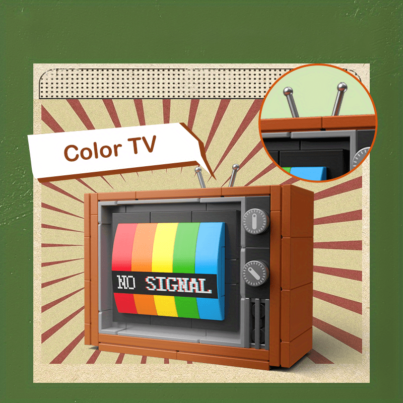 Retro Appliances TV Machine Building Blocks Assembly Toys