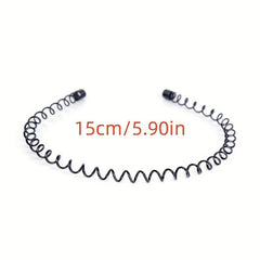 3pcs Metal Spray Paint Steel Wire Headband Set Men's Headband