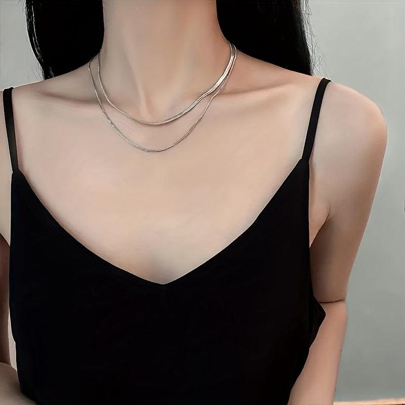 Snake Chain Necklace Herringbone Jewelry Gift For Friends