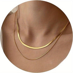Snake Chain Necklace Herringbone Jewelry Gift For Friends