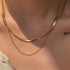 Snake Chain Necklace Herringbone Jewelry Gift For Friends