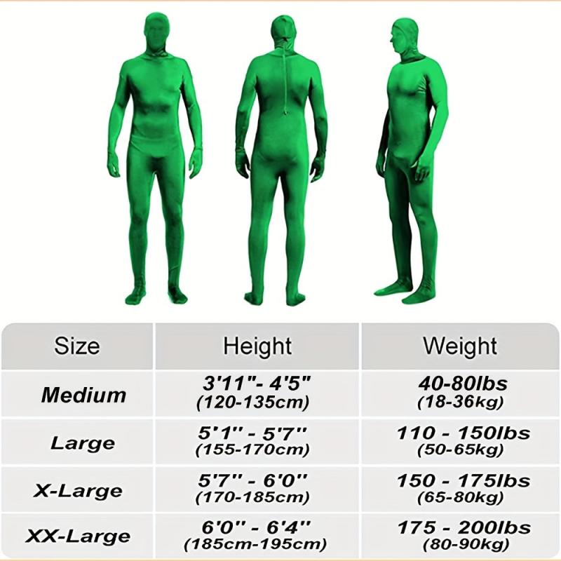 Full Bodysuit Unisex Spandex Stretch Adult Costume Halloween Cosplay