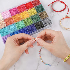 150 Pcs Multicolor Czech Glass Seed Beads Crystal Jewelry DIY Sewing