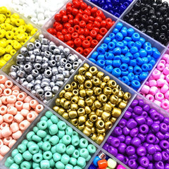 150 Pcs Multicolor Czech Glass Seed Beads Crystal Jewelry DIY Sewing