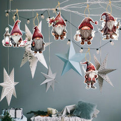 6pcs Festive Christmas Gnome Ornaments for Tree Decoration