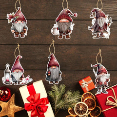 6pcs Festive Christmas Gnome Ornaments for Tree Decoration