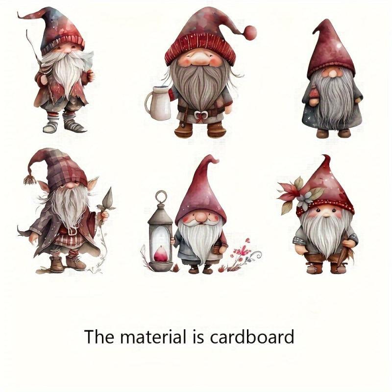 6pcs Festive Christmas Gnome Ornaments for Tree Decoration