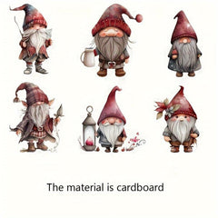 6pcs Festive Christmas Gnome Ornaments for Tree Decoration