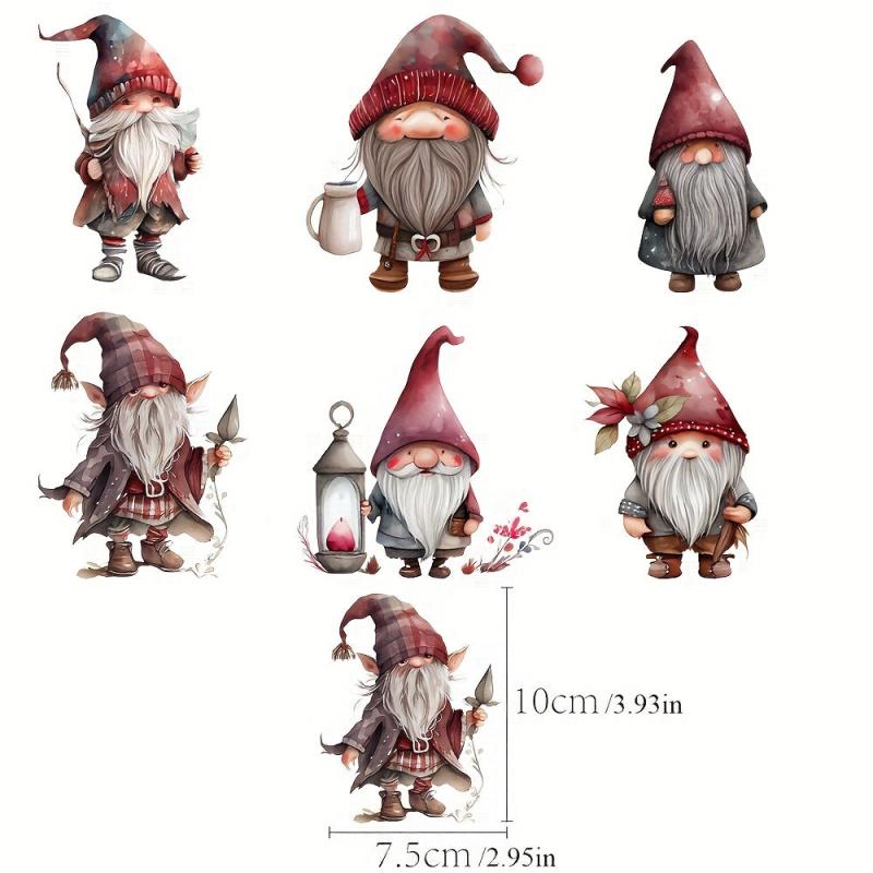 6pcs Festive Christmas Gnome Ornaments for Tree Decoration