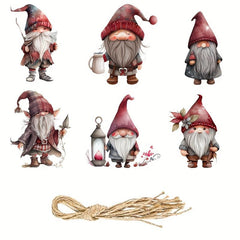 6pcs Festive Christmas Gnome Ornaments for Tree Decoration