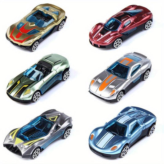 6pcs Big Transport Car Container Carrier Truck with Mini Diecast Cars