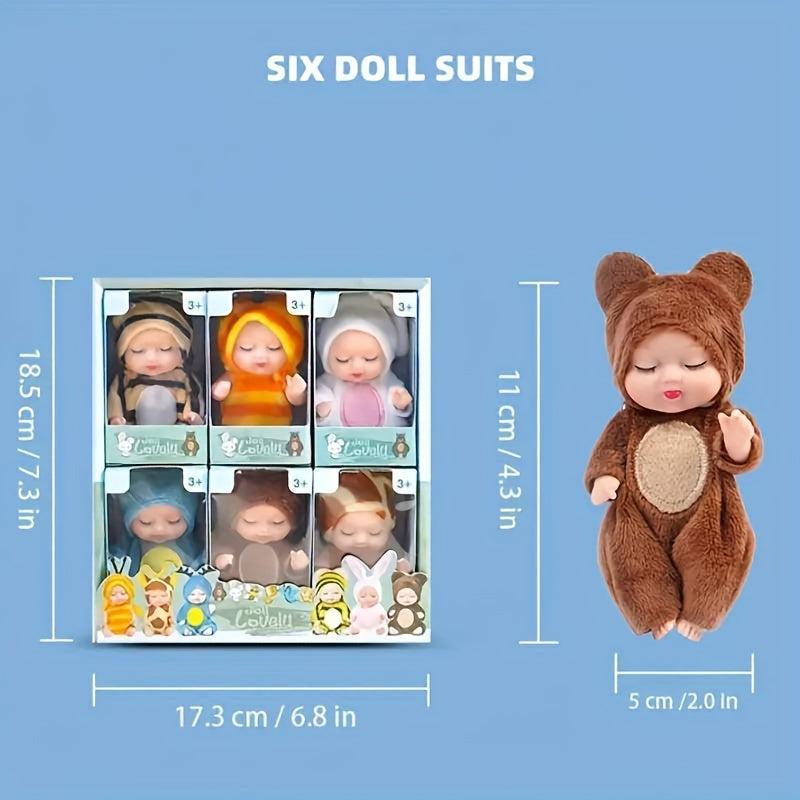 6 Piece Princess Doll Set Great for Birthday & Holiday - Perfect Gift for Kids