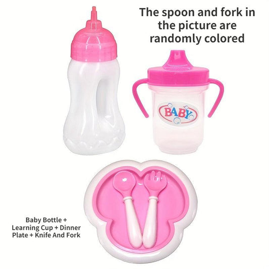 18 inch Doll Accessory Set Plastic Baby Bottle Toy Drinking Cup Water Bottle