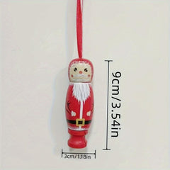 Funny Santa Christmas Pendant Tree Wooden Fun Crafts
