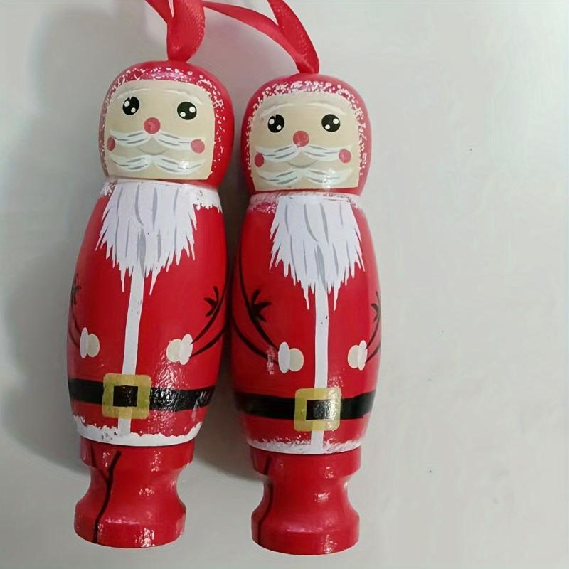 Funny Santa Christmas Pendant Tree Wooden Fun Crafts