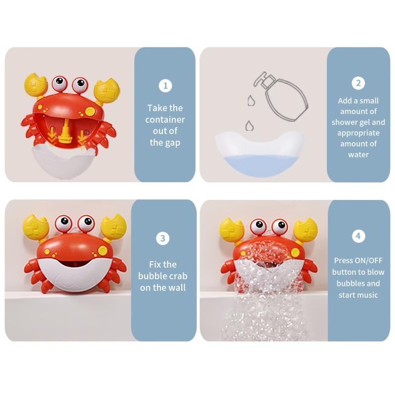 Bubble Machine for Kids Bath Time Gift Boys Girls Halloween Christmas