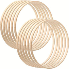 5pcs Bamboo Craft Hoops DIY Wedding Dream Catching Wall Hanging Crafts