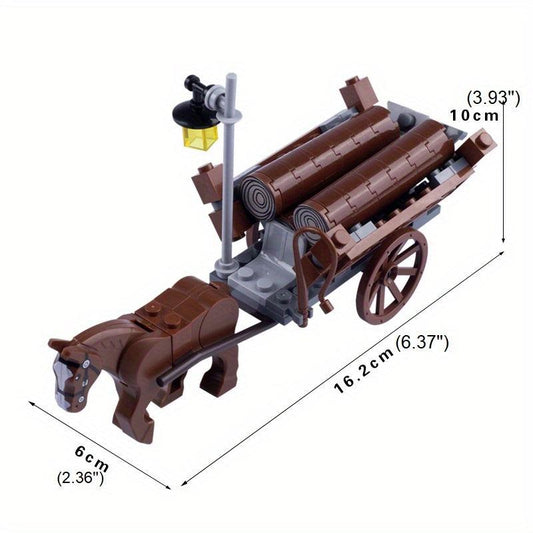 Military Building Block Puzzle Toys: Ancient Carriage Model
