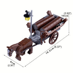 Military Building Block Puzzle Toys: Ancient Carriage Model