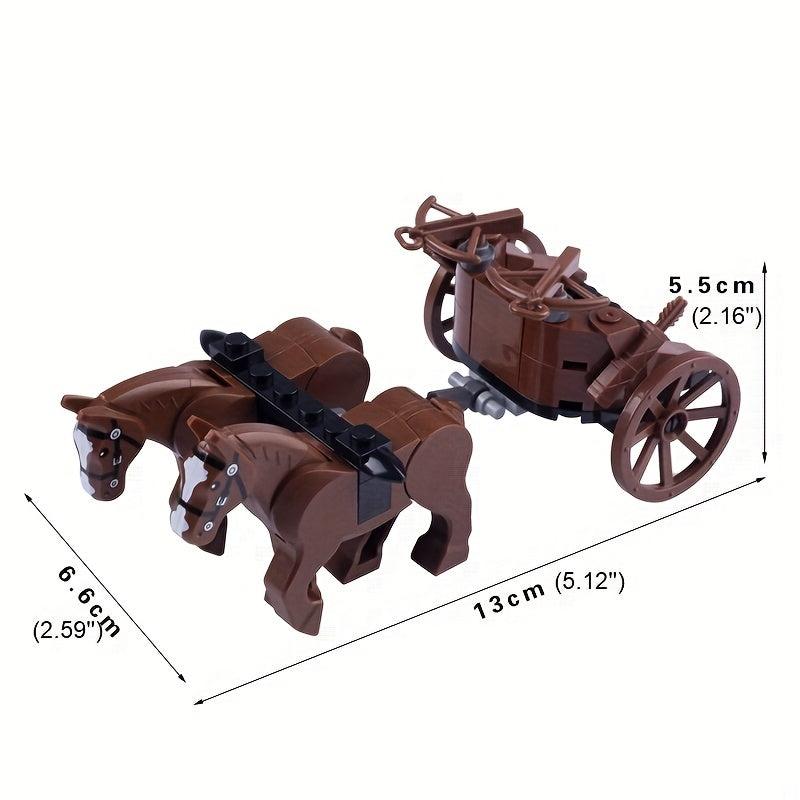 Military Building Block Puzzle Toys: Ancient Carriage Model