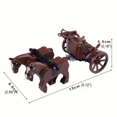 Military Building Block Puzzle Toys: Ancient Carriage Model