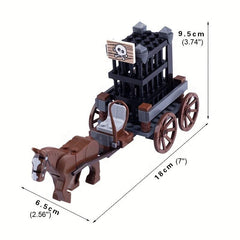 Military Building Block Puzzle Toys: Ancient Carriage Model