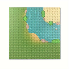 32x32 Building Block Baseplate With River Ocean Pattern