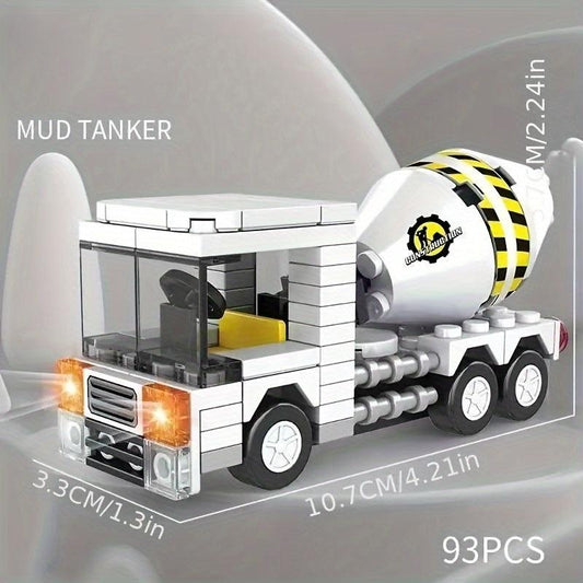 City Car Small Building Blocks Educational Assembly Toys Fire Truck