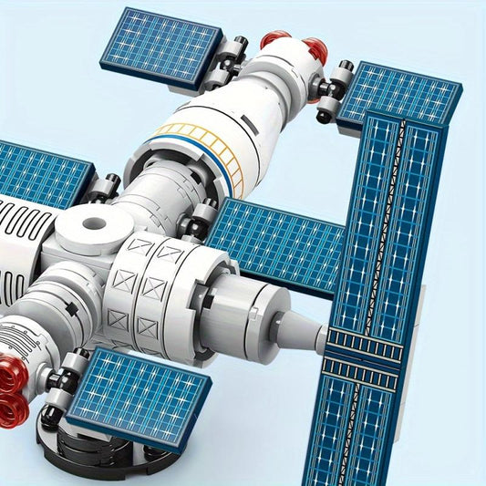 Space Station Model Building Blocks DIY Assembled Building Block Toys