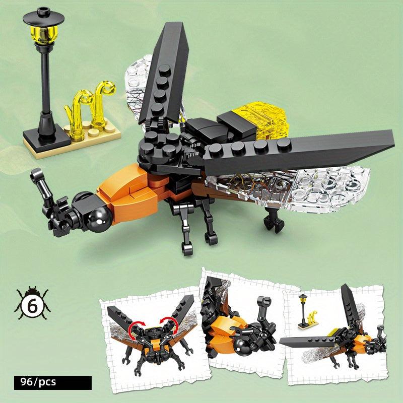 Small Insect Building Blocks Realistic Set Christmas Halloween