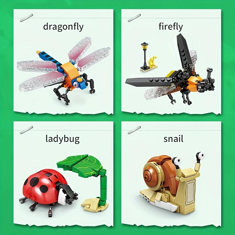Small Insect Building Blocks Realistic Set Christmas Halloween