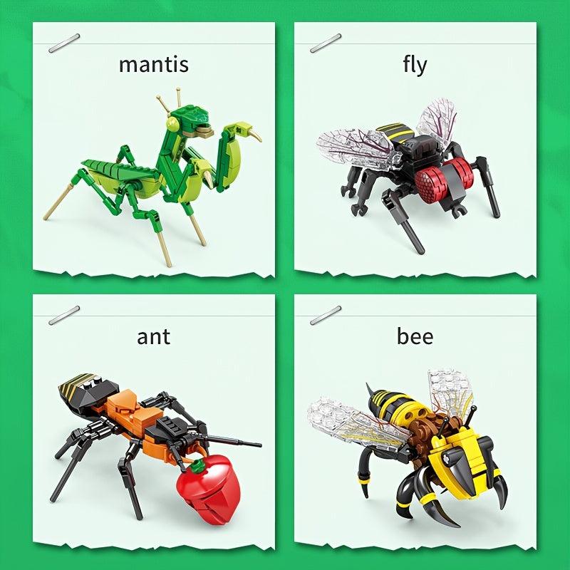 Small Insect Building Blocks Realistic Set Christmas Halloween