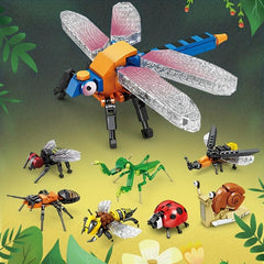 Small Insect Building Blocks Realistic Set Christmas Halloween