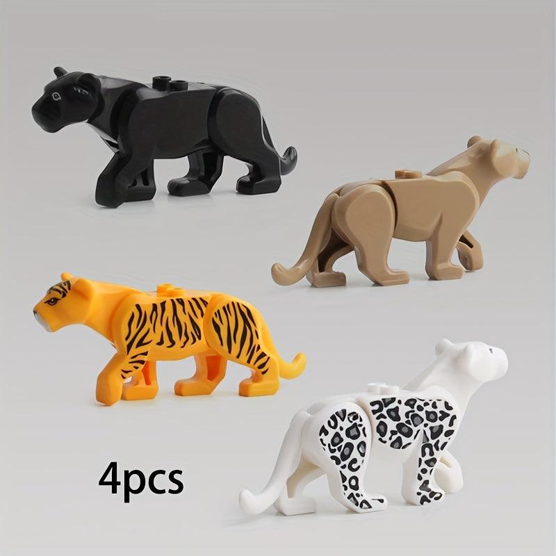 2pcs 4pcs Multicolored Animal Building Blocks Toy Set