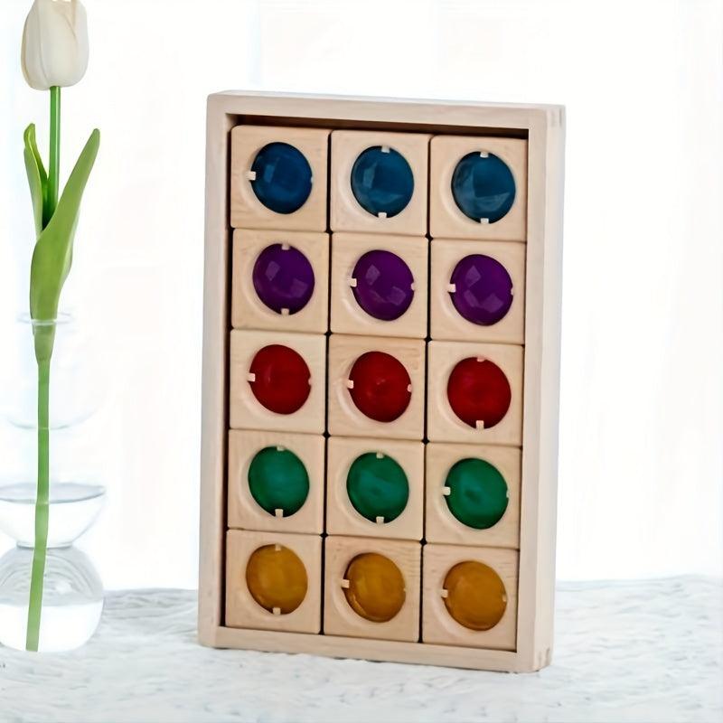 Rainbow Gem Building Blocks Colorful Square Acrylic Building Blocks