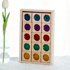 Rainbow Gem Building Blocks Colorful Square Acrylic Building Blocks