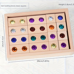 Rainbow Gem Building Blocks Colorful Square Acrylic Building Blocks