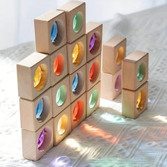 Rainbow Gem Building Blocks Colorful Square Acrylic Building Blocks