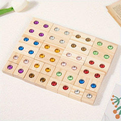Rainbow Gem Building Blocks Colorful Square Acrylic Building Blocks
