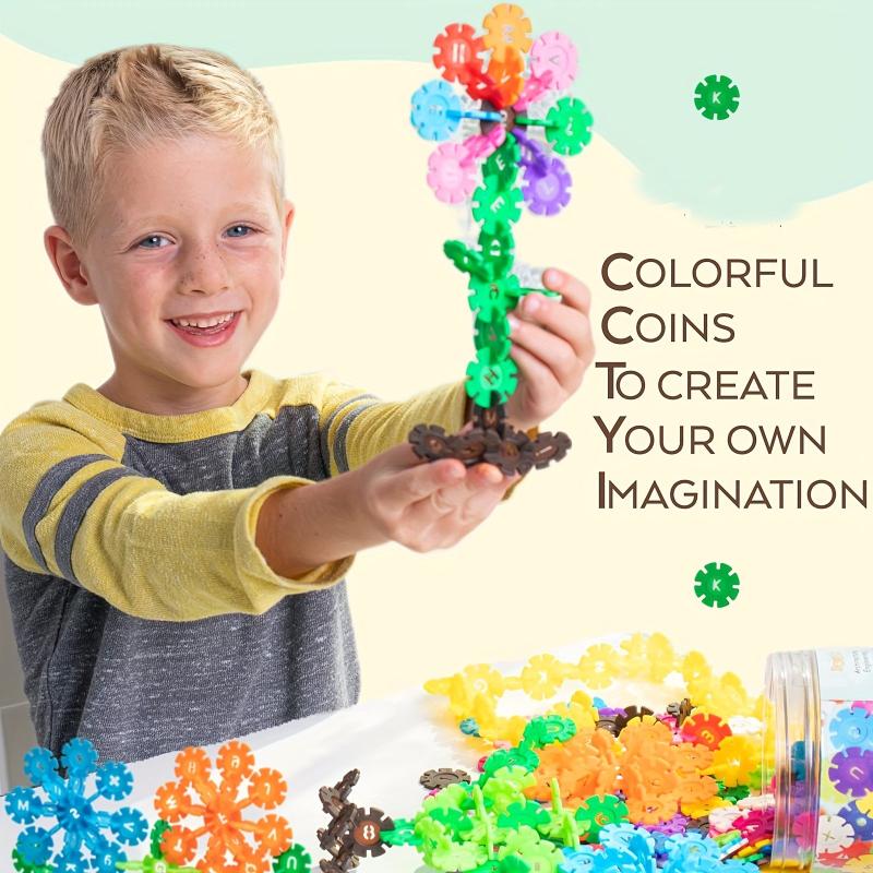 100pcs Interlocking Plastic Disc Set Building Blocks